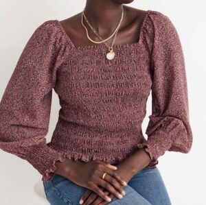 Madewell Womens Stretch Bubble Sleeve Top Size XL